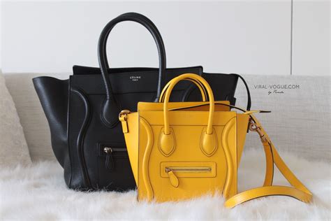 celine micro luggage tote dune|celine luggage bag size comparison.